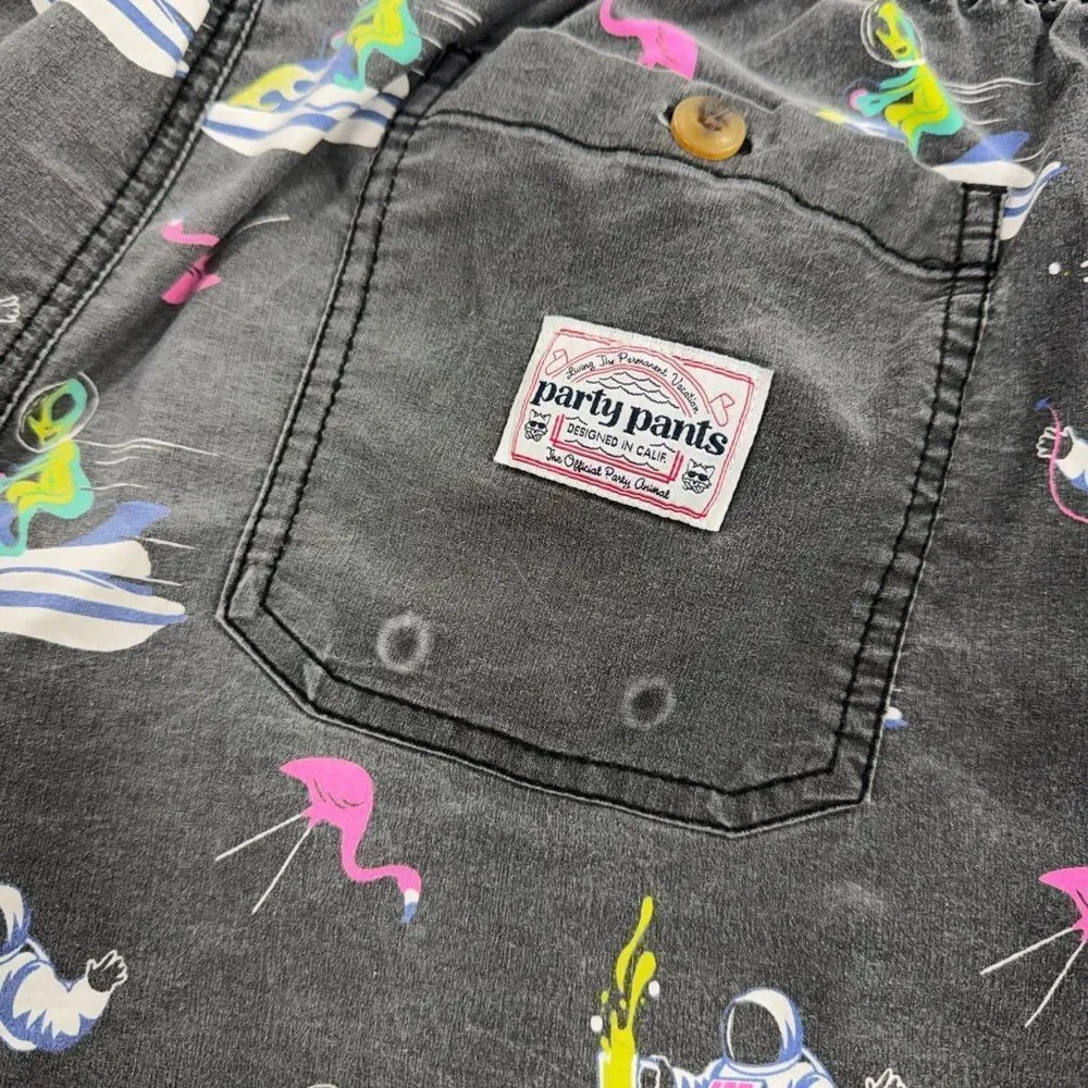 Party Pants Alien Print Swim Shorts Medium - Picture 8 of 13